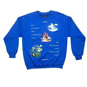 New Sz. L Civil Regime Crewneck Sweatshirt in Royal Blue